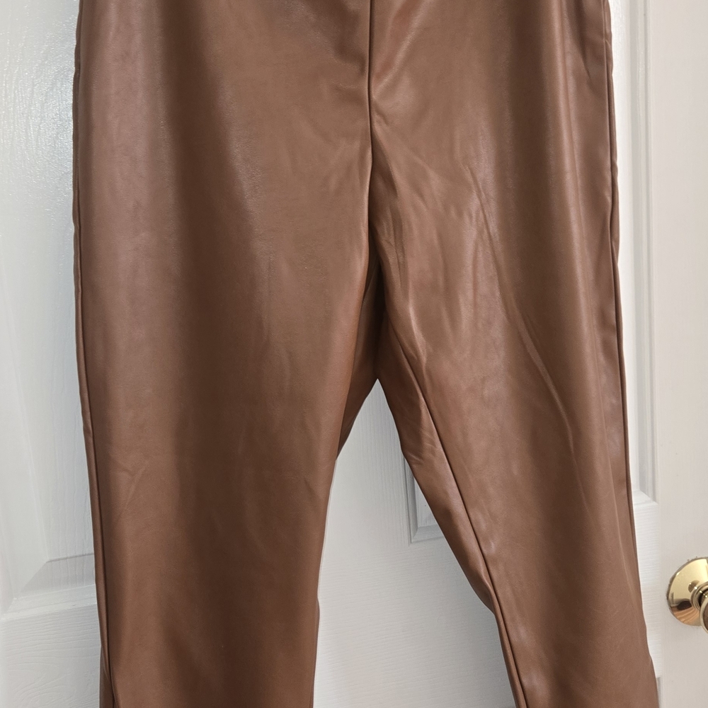 Old Navy Brown Faux Leather Leggings